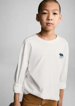 Dzieci MANGO Koszulki*Koszulka z długiem rękawem i nadrukiem