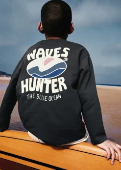 Dzieci MANGO Koszulki*Koszulka z długiem rękawem i nadrukiem