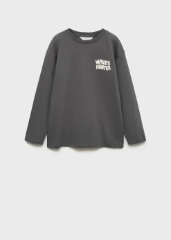 Dzieci MANGO Koszulki*Koszulka z długiem rękawem i nadrukiem