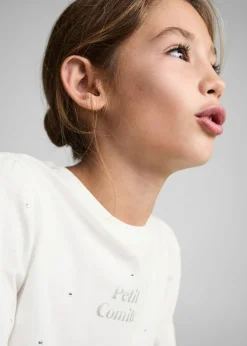 Dzieci MANGO Koszulki I Topy*Koszulka z długim rękawem i strasem