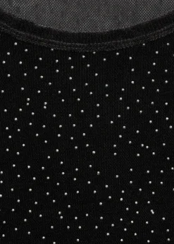 MANGO Topy|Koszulki*Koszulka z długim rękawem i strasem