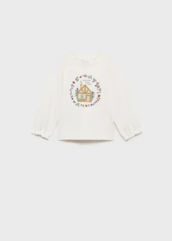 Dzieci MANGO Koszulki*Koszulka z długimi rękawami i aplikacjami