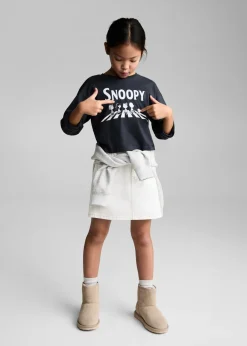 Dzieci MANGO Koszulki I Topy*Koszulka z długimi rękawami i nadrukiem Snoopiego
