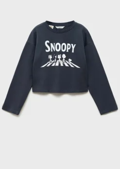 Dzieci MANGO Koszulki I Topy*Koszulka z długimi rękawami i nadrukiem Snoopiego