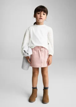 Dzieci MANGO Koszulki*Koszulka z haftem na rękawie