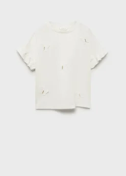 Dzieci MANGO Koszulki I Topy*Koszulka z haftowanymi motylami