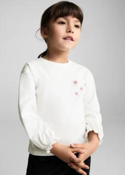 Dzieci MANGO Koszulki*Koszulka z kieszenią w kwiaty