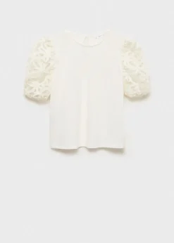 Dzieci MANGO Koszulki I Topy*Koszulka z krótkim rękawem z haftem