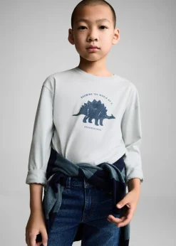 Dzieci MANGO Koszulki*Koszulka z nadrukiem dinozaura