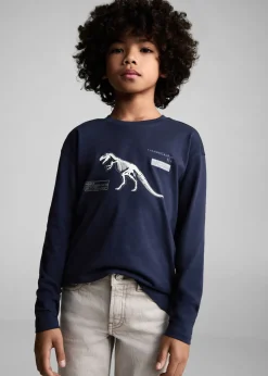 Dzieci MANGO Koszulki*Koszulka z nadrukiem dinozaura