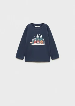 Dzieci MANGO Koszulki*Koszulka z nadrukiem świątecznym