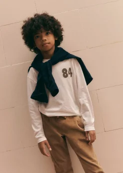 Dzieci MANGO Koszulki*Koszulka z nadrukiem z haftowanymi konturami