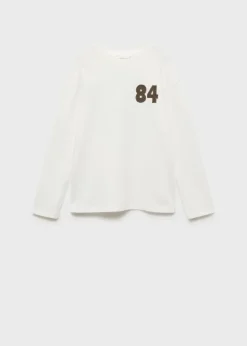 Dzieci MANGO Koszulki*Koszulka z nadrukiem z haftowanymi konturami