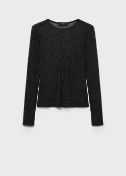 MANGO Topy|Koszulki*Koszulka z półprzezroczystego lureksu