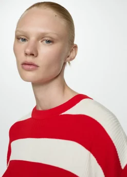 MANGO Swetry I Kardigany|Koszulki*Koszulka z prążkowanej dzianiny