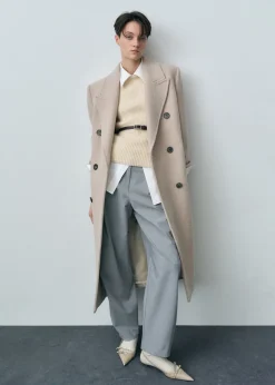 MANGO Swetry I Kardigany|Topy*Koszulka z prążkowanej mieszanki wełny