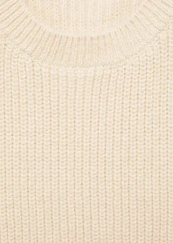 MANGO Swetry I Kardigany|Topy*Koszulka z prążkowanej mieszanki wełny