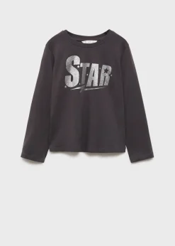 Dzieci MANGO Koszulki I Topy*Koszulka z wzorzystym detalem