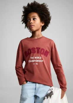 Dzieci MANGO Koszulki*Koszulka z wzorzystym detalem