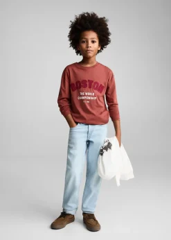 Dzieci MANGO Koszulki*Koszulka z wzorzystym detalem