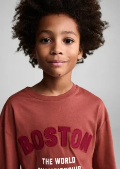 Dzieci MANGO Koszulki*Koszulka z wzorzystym detalem