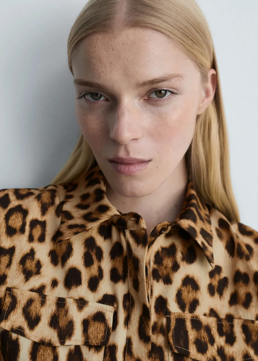 MANGO Sukienki I Kombinezony*Koszulowa sukienka w cętki