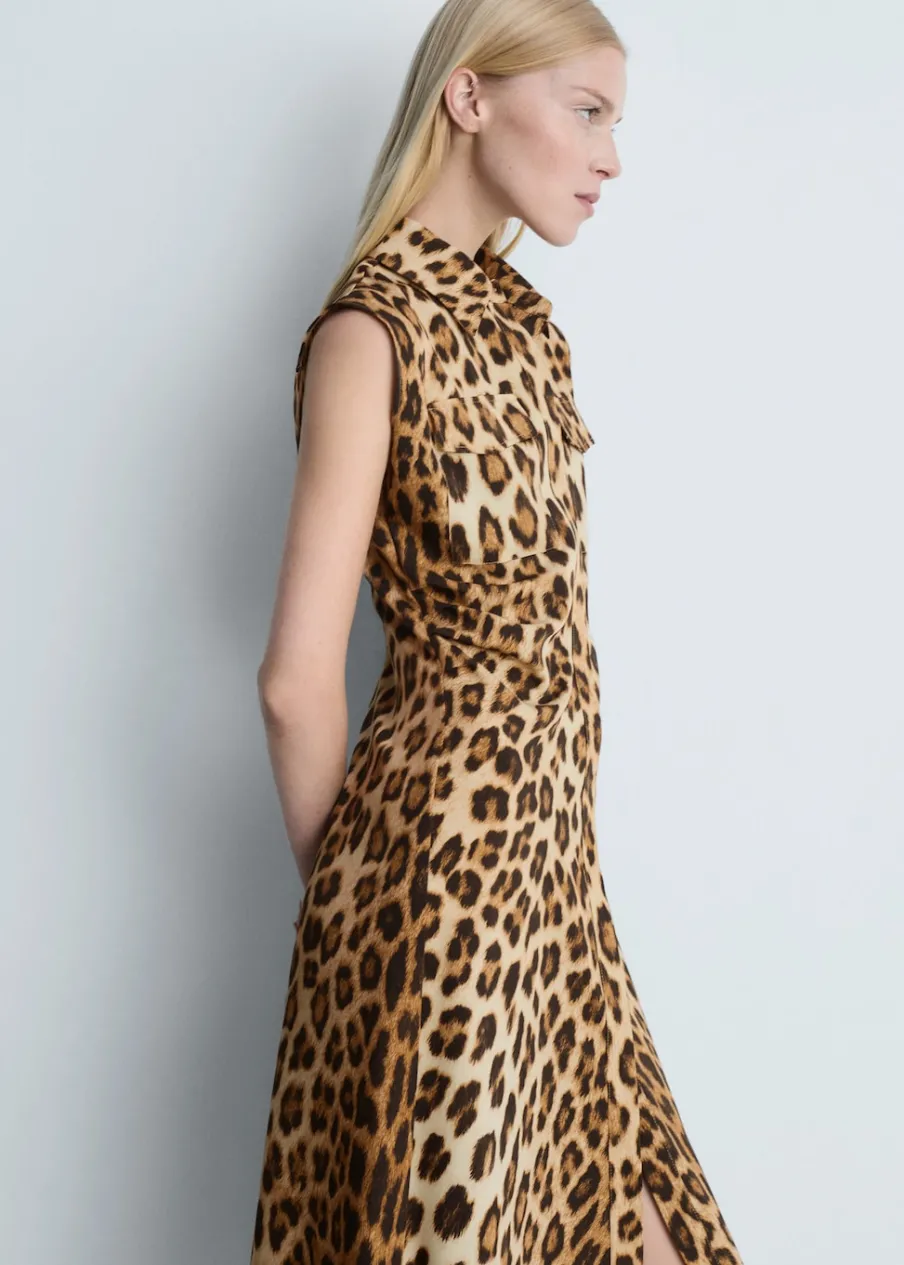 MANGO Sukienki I Kombinezony*Koszulowa sukienka w cętki