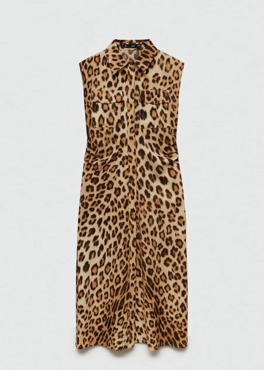 MANGO Sukienki I Kombinezony*Koszulowa sukienka w cętki