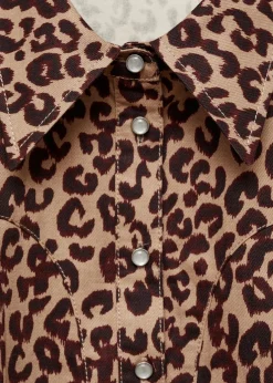 MANGO Sukienki I Kombinezony*Koszulowa sukienka w cętki