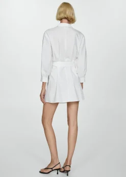 MANGO Sukienki I Kombinezony*Koszulowa sukienka z wiązaniem