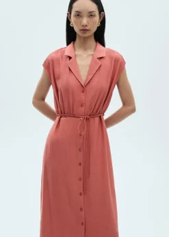 MANGO Sukienki I Kombinezony*Koszulowa sukienka z wiązaniem