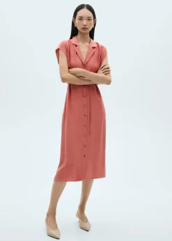 MANGO Sukienki I Kombinezony*Koszulowa sukienka z wiązaniem