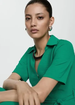 MANGO Sukienki I Kombinezony*Koszulowa sukienka z wiązaniem