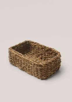 MANGO Kosze Do Sypialni|Kosze Do Salonu*Koszyk pleciony z naturalnych włókien 22 x 14 cm