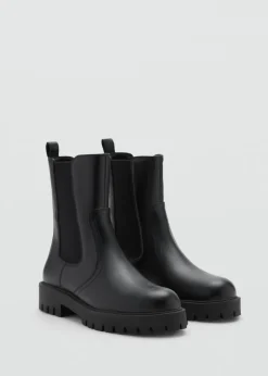 MANGO Buty*Kozaki za kostkę z grubą podeszwą