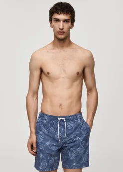 MANGO Więcej Akcesoriów*Kąpielówki z morskimi motywami