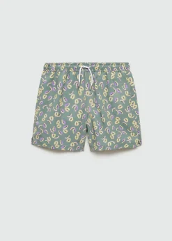 MANGO Więcej Akcesoriów*Kąpielówki z nadrukiem w papaje