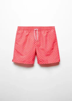 MANGO Więcej Akcesoriów*Kąpielówki z troczkami i nadrukiem