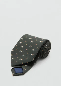 MANGO Krawaty, Muszki I Chusteczki Do Nosa*Krawat 100% jedwab morwowy nadruk