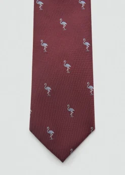 MANGO Akcesoria|Krawaty, Muszki I Chusteczki Do Nosa*Krawat z jedwabiu morwowego ze zwierzęcym wzorem