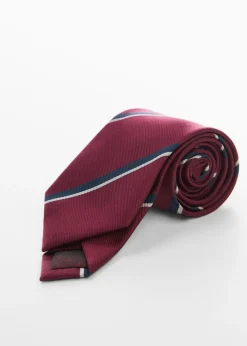 MANGO Więcej Akcesoriów*Krawat ze wzorem w paski
