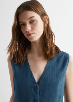 MANGO Kamizelki*Krótka kamizelka w paski