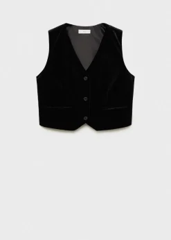 MANGO Kamizelki*Krótka kamizelka z aksamitu