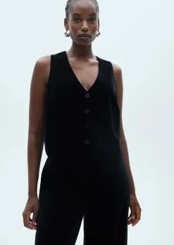 MANGO Topy|Kamizelki*Krótka kamizelka z aksamitu