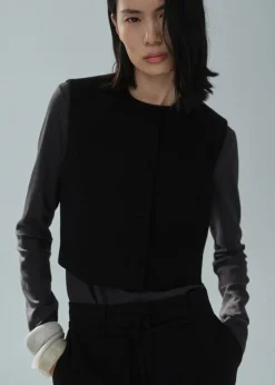 MANGO Kamizelki*Krótka kamizelka z guzikami