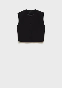 MANGO Kamizelki*Krótka kamizelka z guzikami