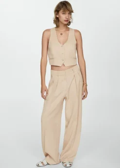 MANGO Kamizelki*Krótka kamizelka z lyocellu