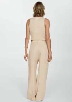 MANGO Kamizelki*Krótka kamizelka z lyocellu