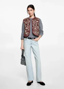 MANGO Kamizelki*Krótka kamizelka ze wzorem