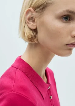 MANGO Topy|Koszulki*Krótka koszulka polo z dzianiny